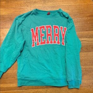 Green ‘Merry' Sweatshirt